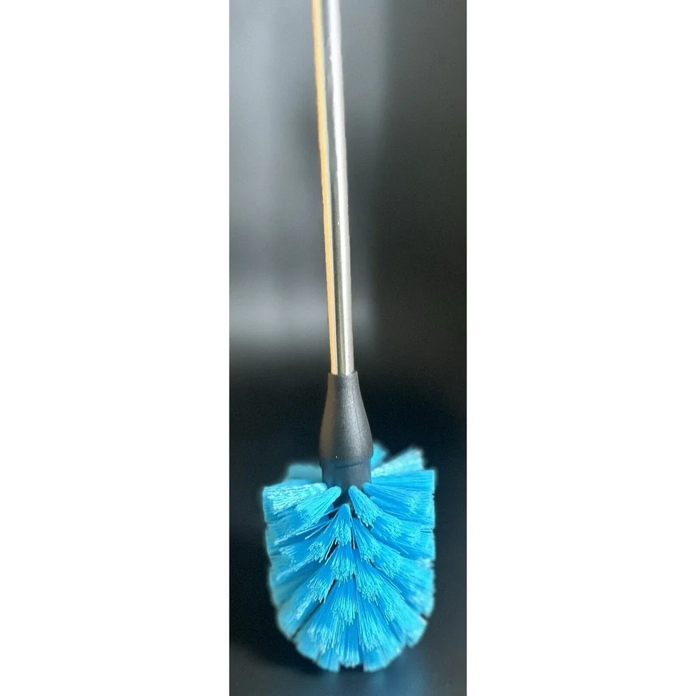 3-in-1 Water Bottle Cleaning Brush Set Stainless Steel Straw Cleaner Blue